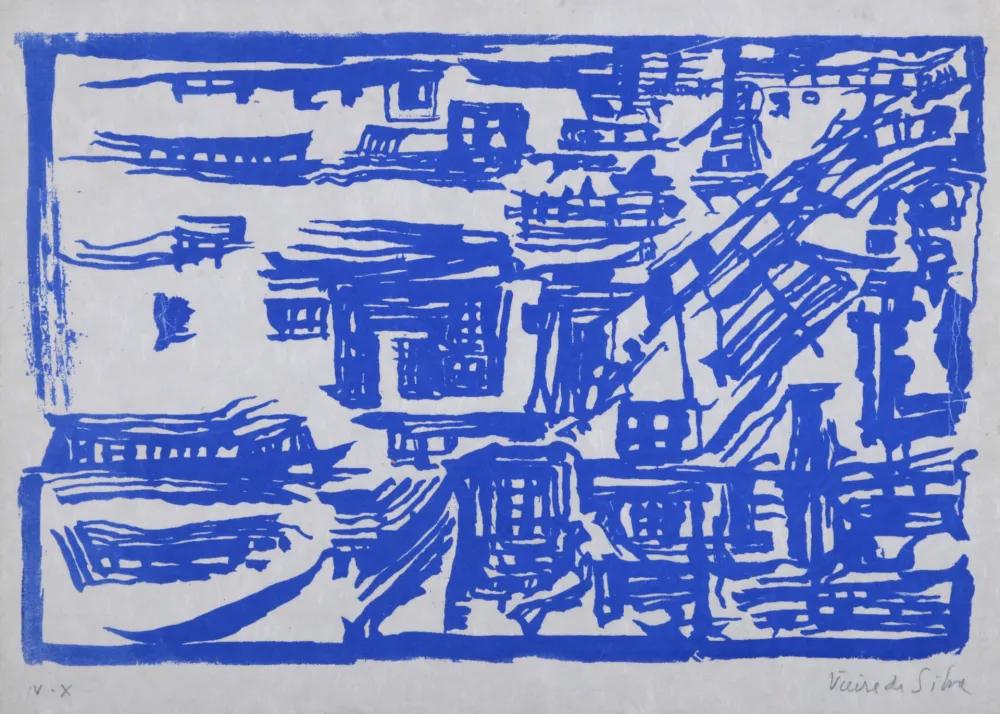 Serigrafia Vieira Da Silva - Composition, 1959 - Hand-signed