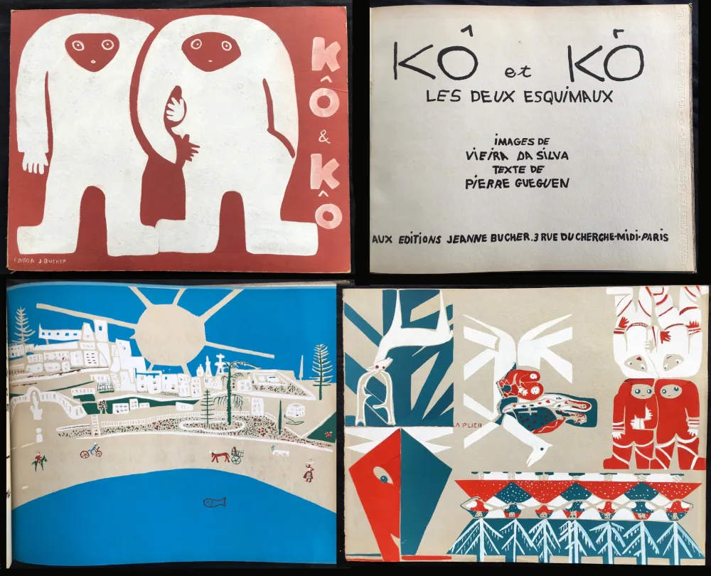 Libro Illustrato Vieira Da Silva - KÔ & KÔ, les deux esquimaux. Aux éditions Jeanne Bucher, Paris 1933.