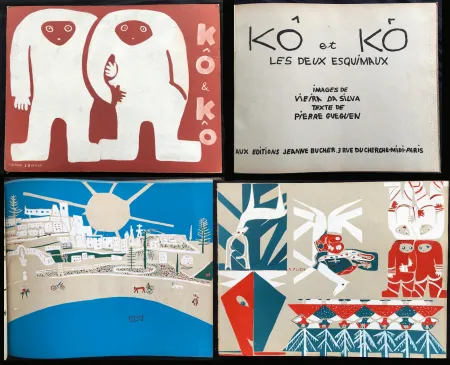 Libro Illustrato Vieira Da Silva - KÔ & KÔ, les deux esquimaux. Aux éditions Jeanne Bucher, Paris 1933.