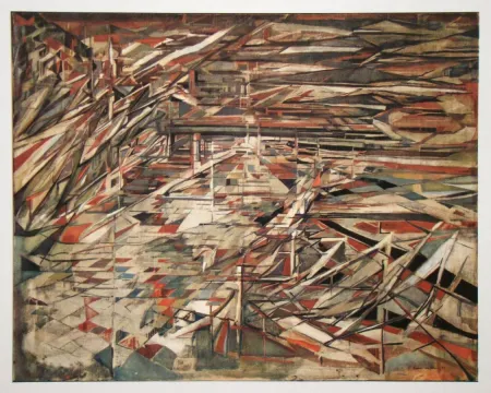 Rotocalcografia Vieira Da Silva - La bataille des couteaux - 1948