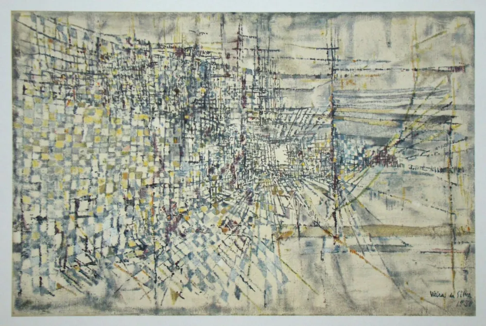 Rotocalcografia Vieira Da Silva - La garde des anges - 1950