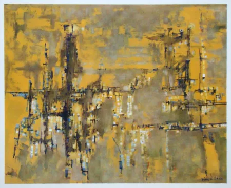 Rotocalcografia Vieira Da Silva - Ville dorée - 1956