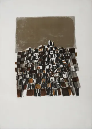 Litografia Vieira Da Silva - Ville espagnole, 1966 - Hand-signed!