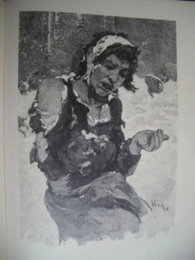 Incisione Su Legno Vierge - La misère à Londres