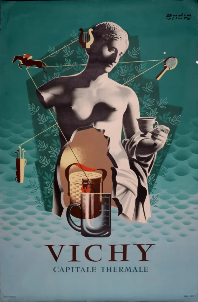 Litografia Vilató - Vichy Capitale Thermale, 1951