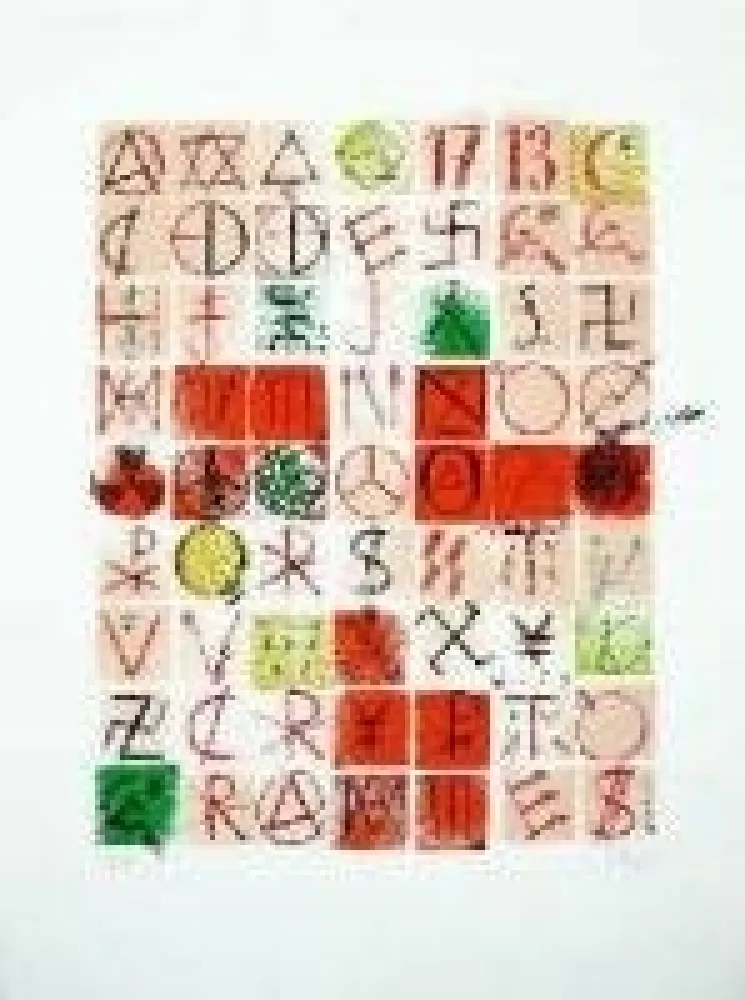 Serigrafia Villeglé - Cryptogramme