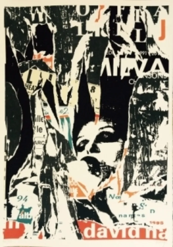 Litografia Villeglé - Le cri ou opéra