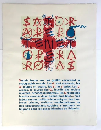 Serigrafia Villeglé - SATOR