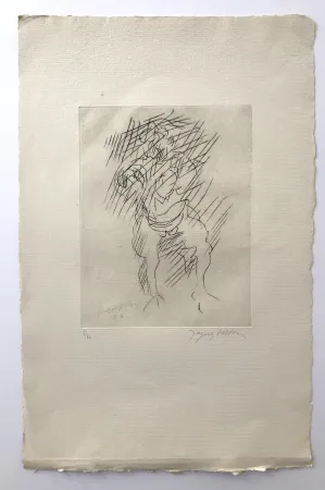 Incisione Villon - Bébé debout