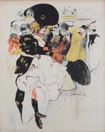 Litografia Villon - Danseuses au Moulin Rouge, 1899
