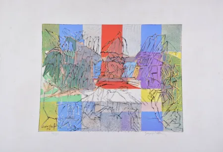 Litografia Villon - Le pigeonnier normand 