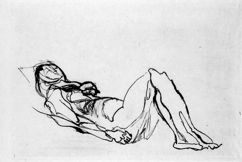 Acquaforte Villon - Nu