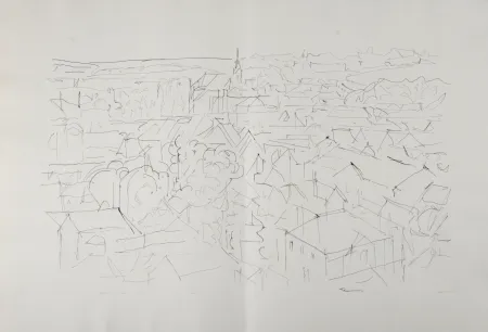 Incisione Villon - Paysage, 1962