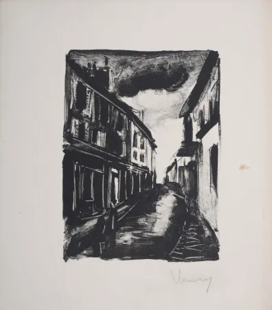 Litografia Vlaminck - Les Hommes Abandonnés, 1927