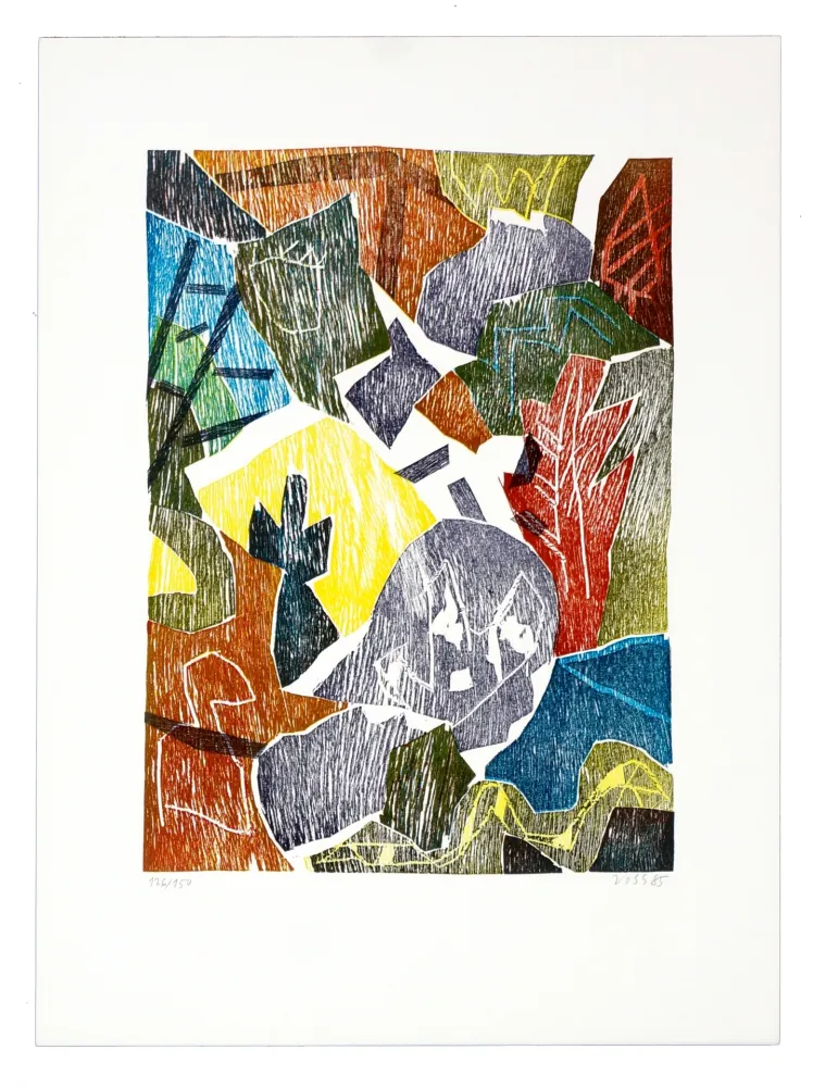 Incisione Su Legno Voss - Chemin de bois 