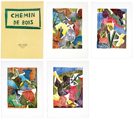 Incisione Su Legno Voss - Chemin de bois (la série de 4)