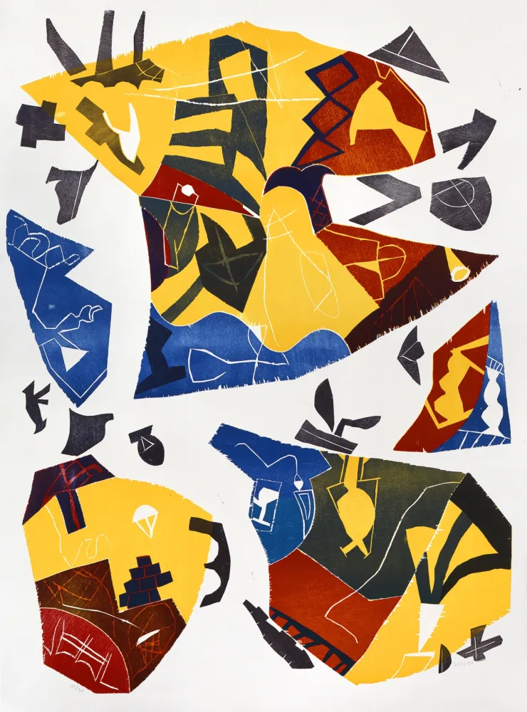 Incisione Su Legno Voss - Planètes