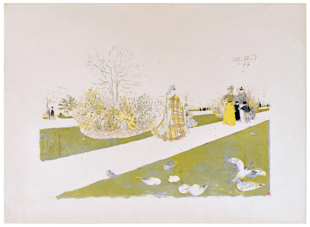 Litografia Vuillard - Le jardin des Tuileries