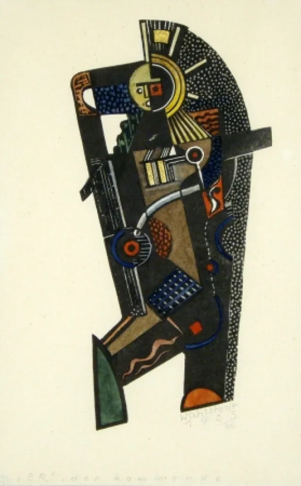 Linoincisione Wahlstedt - Er, der Kommende (The one to come)