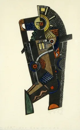 Linoincisione Wahlstedt - Er, der Kommende (The one to come)