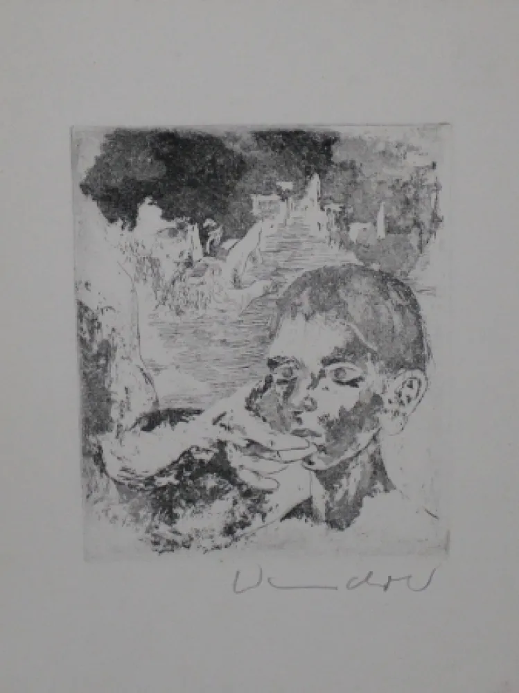 Acquaforte E Acquatinta Wandrer - Fürsorglicher Vater