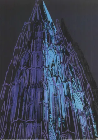 Serigrafia Warhol (After) - Cathedral (Blue)