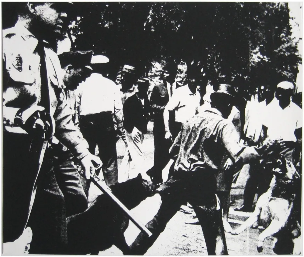Serigrafia Warhol - Birmingham Race Riot 