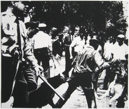 Serigrafia Warhol - Birmingham Race Riot 