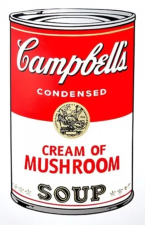 Serigrafia Warhol - Campbell's Soup Can: Cream of Mushroom
