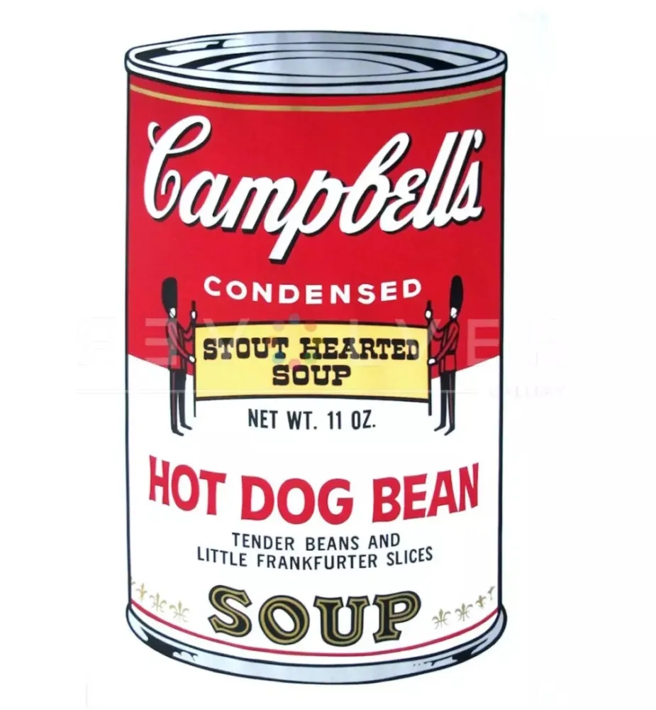 Serigrafia Warhol - Campbell's Soup: Hot Dog Bean