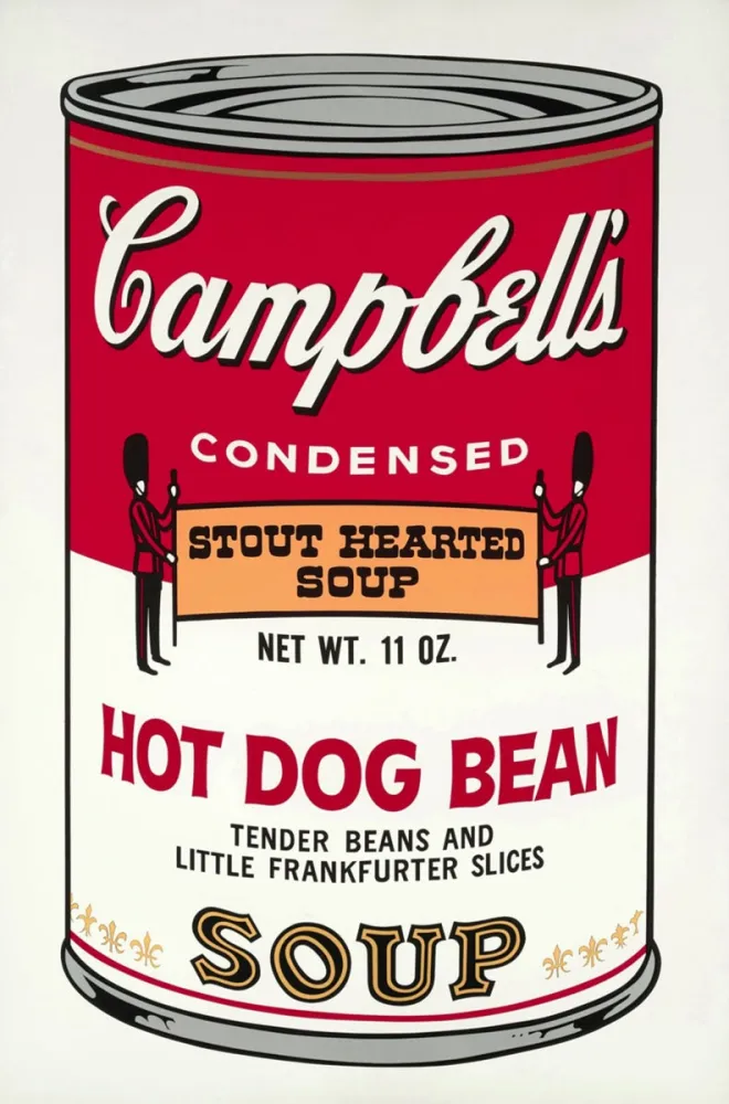Serigrafia Warhol - Campbell's Soup: Hot Dog Bean