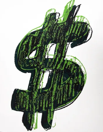 Serigrafia Warhol - Dollar Sign, Green (FS II.278)
