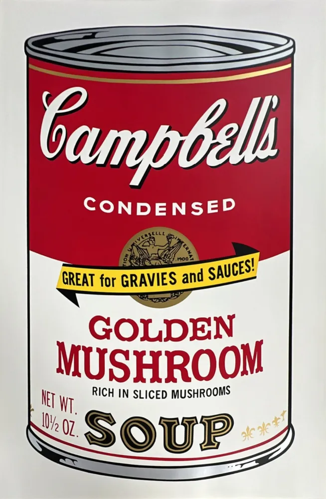Serigrafia Warhol - Golden Mushroom (from Campbell's Soup II)