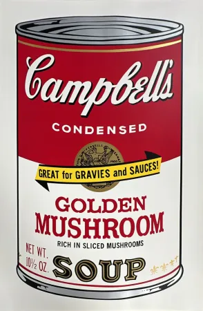 Serigrafia Warhol - Golden Mushroom (from Campbell's Soup II)
