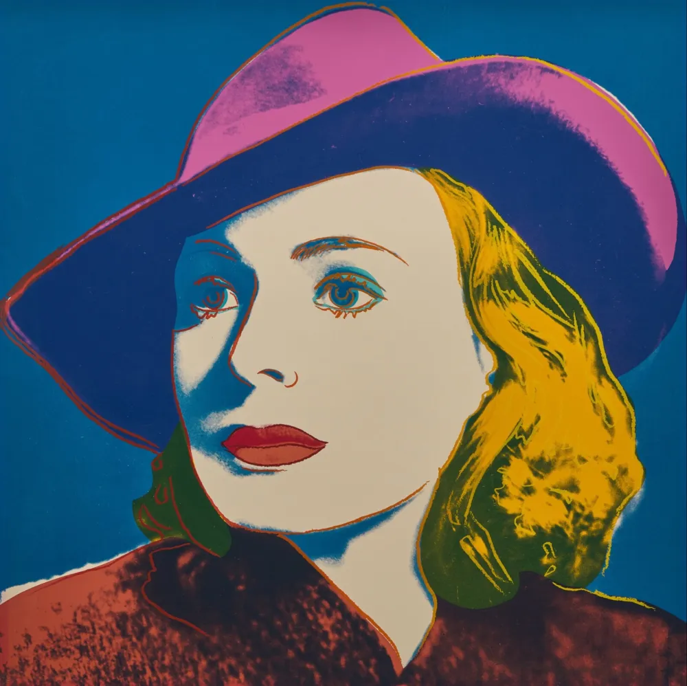 Serigrafia Warhol - Ingrid Bergman with Hat