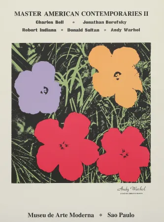 Serigrafia Warhol - Poppy Flowers for the Museu de Arte de Moderna, Sao Paulo