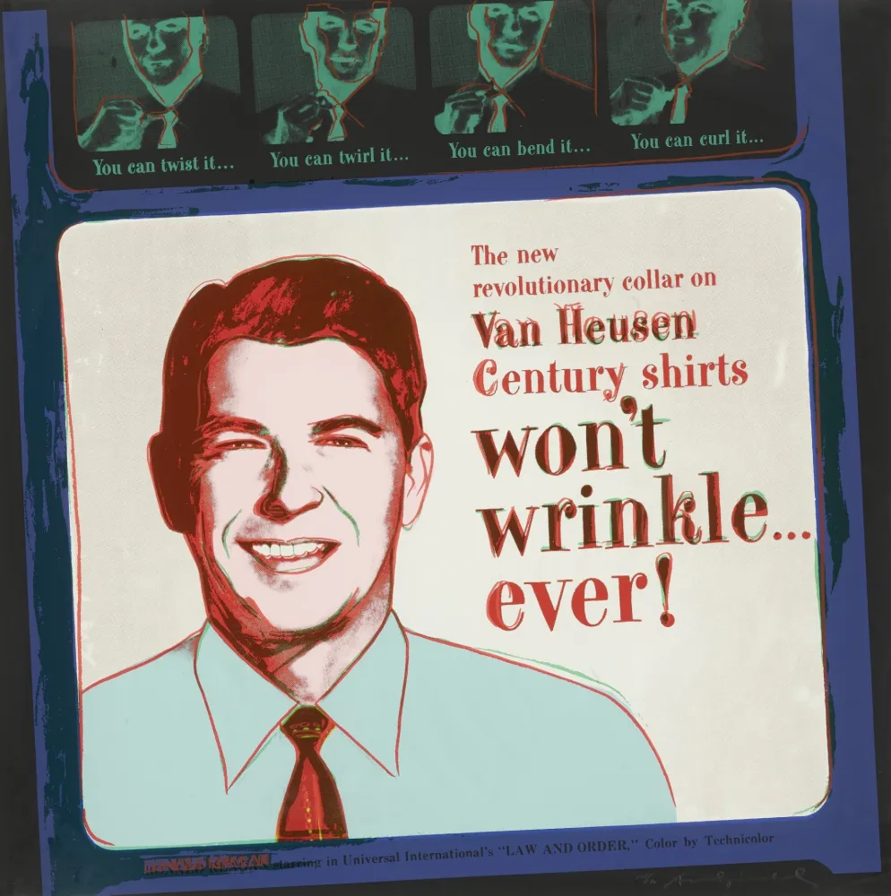 Serigrafia Warhol - Van Heusen (Ronald Regan) (FS II.356)