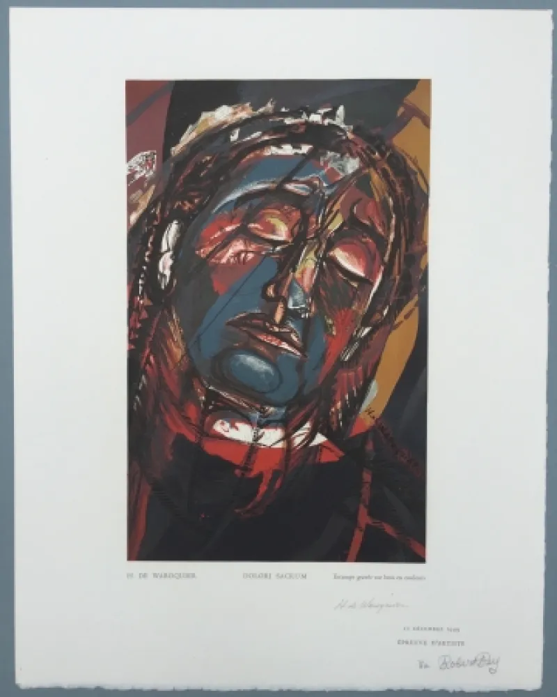 Incisione Su Legno Waroquier - Dolori Sacrum