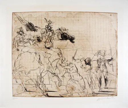 Litografia Weisbuch - Etude pour les Sabines