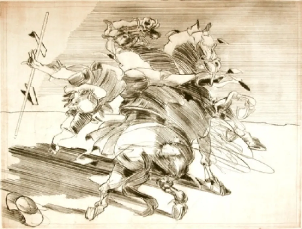 Incisione Weisbuch - LE CHEVALIER DE LA MANCHA