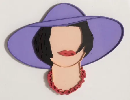 Multiplo Wesselmann - Monica with a Purple Hat (unique variation)