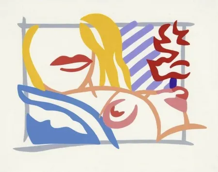 Litografia Wesselmann - Study for Bedroom Blonde with Lavender Wallpaper