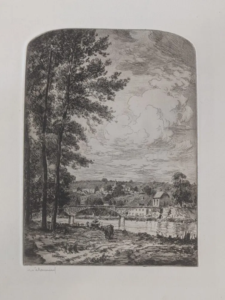 Incisione Willaume - Printemps en Normandie