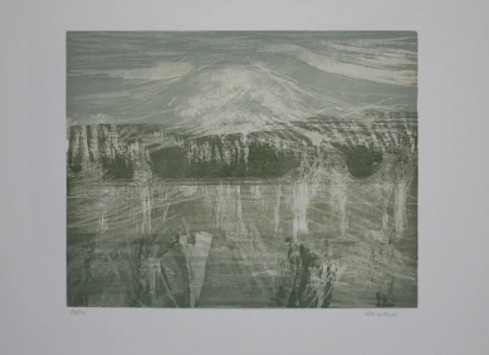 Incisione Su Legno Wolf - Landschaft