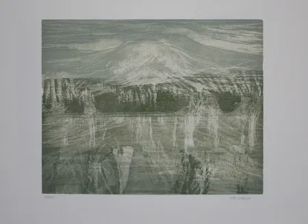 Incisione Su Legno Wolf - Landschaft