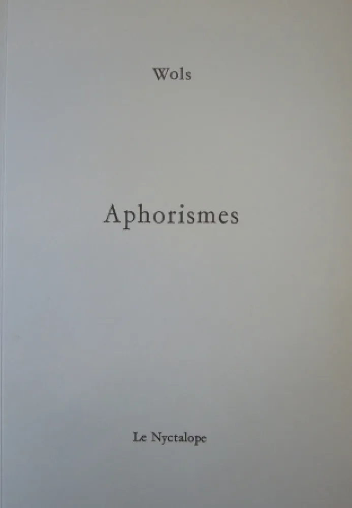 Libro Illustrato Wols - Aphorismes