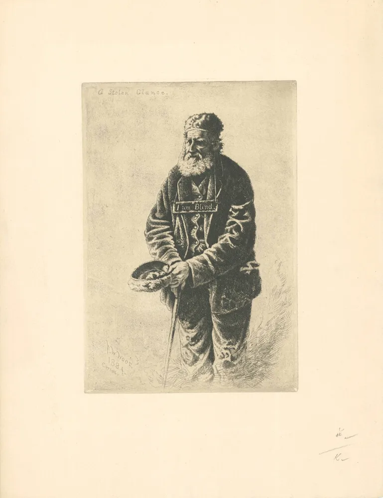 Incisione Wood - A Stolen Glance