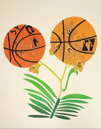 Litografia Wood - Double Basketball Orchid (State I)