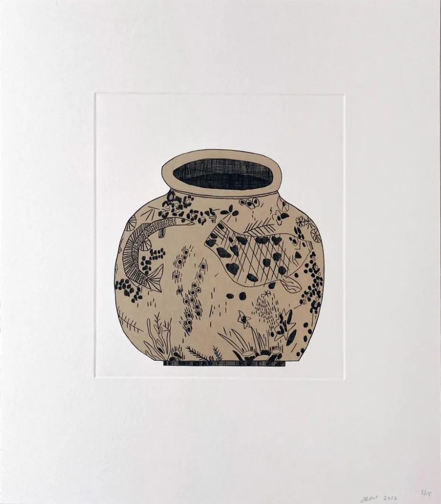 Incisione Wood - Untitled (1) from 8 Pots