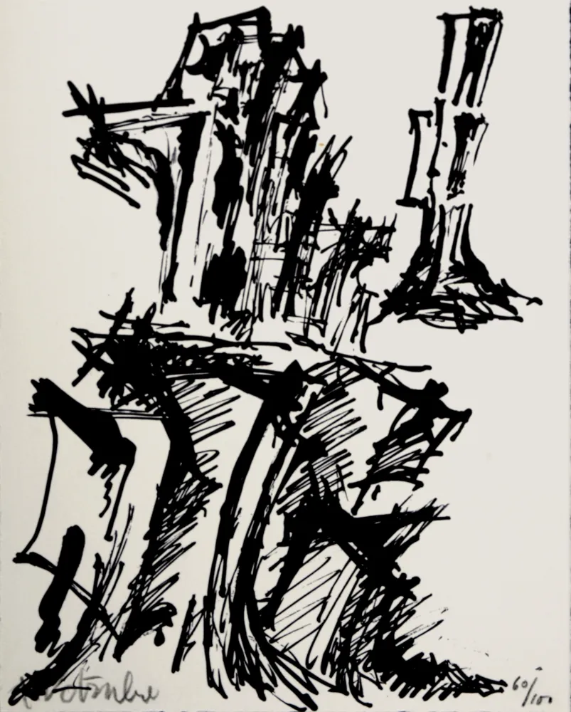 Litografia Wotruba - Composition, 1967 - Hand-signed!